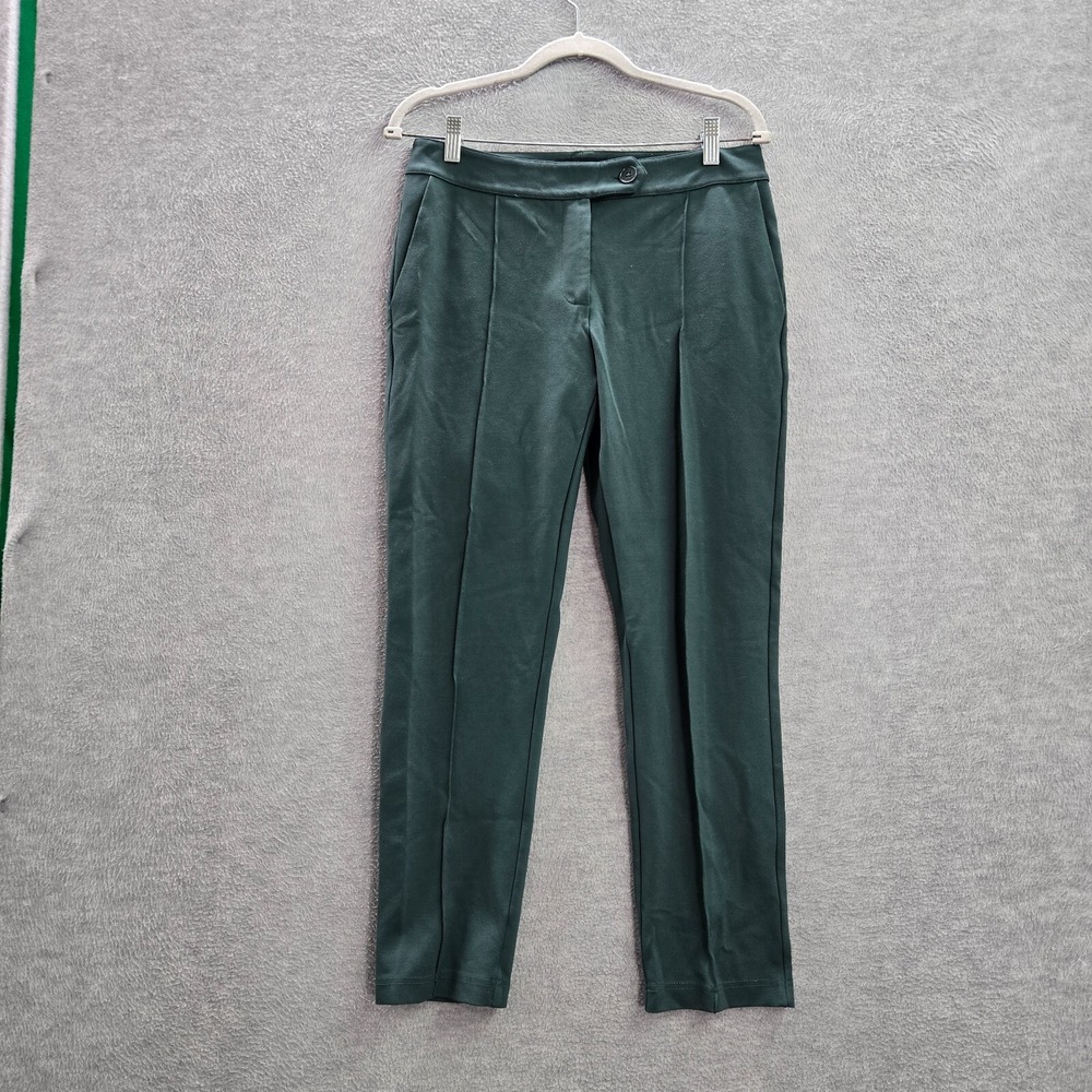 Betabrand Women Pants 4 Long Green Chino Mid Rise Nylon Spandex 26 in Inseam